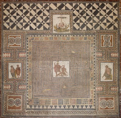 Theseus-Mosaik von Unbekannt Unbekannt